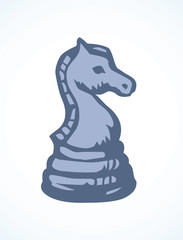 Chess figure. Horse. Vector drawing