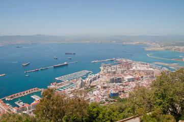 Fototapeta premium Gibraltar Bay, Gibraltar, Britisches Überseegebiet