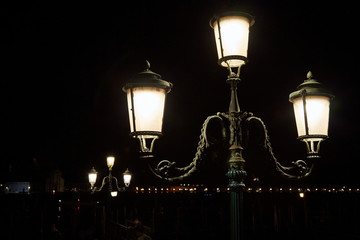 metal streetlight old lantern romantic illumination