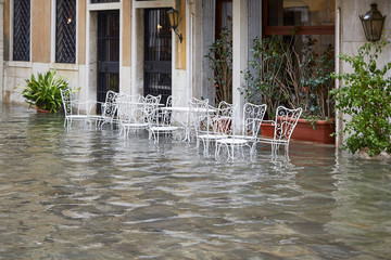 venice flood high water overflow tables chairs