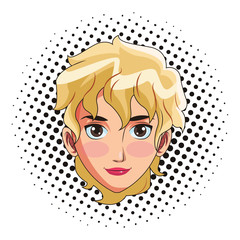 pop art woman face