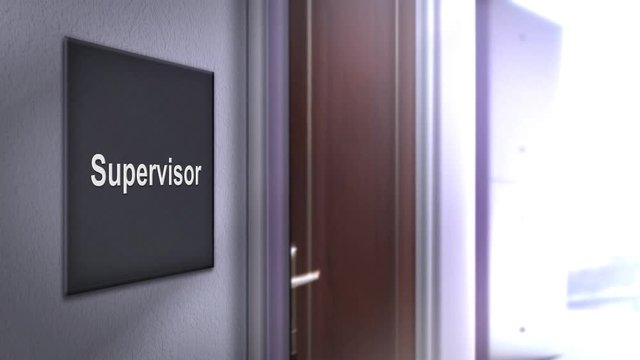 Modern interior building signage series - Supervisor