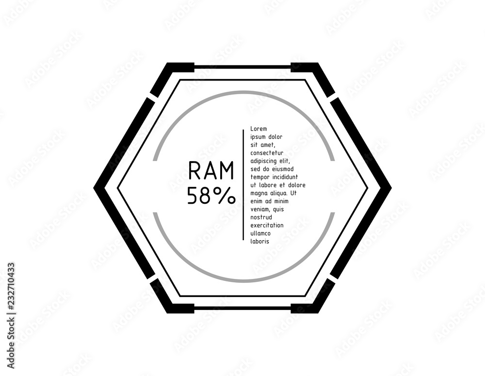 Poster hud elements,graph.vector illustration.head-up display elements for the web.