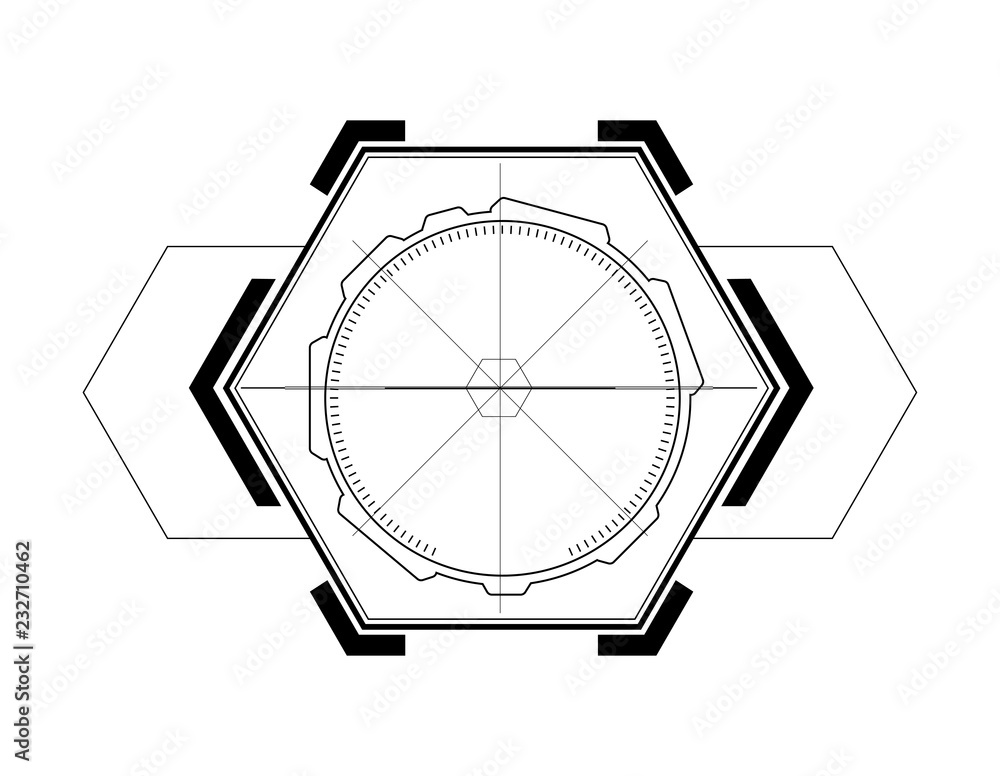 Poster hud elements,graph.vector illustration.head-up display elements for the web.