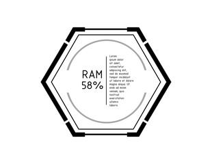 Hud elements,graph.Vector illustration.Head-up display elements for the web.