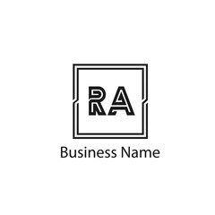 Initial Letter RA Logo Template Design