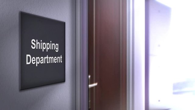Modern interior building signage series - Shipping Department