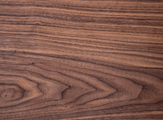 Naklejka premium Wood texture of natural american black walnut tangential cut with oil wax finish 