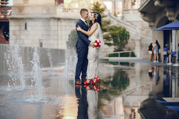 Wedding in a city