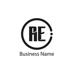 Fototapeta premium Initial Letter RE Logo Template Design