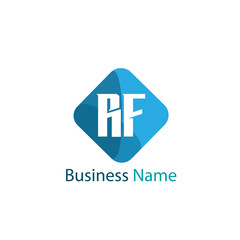 Initial Letter RF Logo Template Design