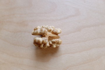  walnut without shell on wooden background
