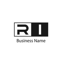 Initial Letter RI Logo Template Design