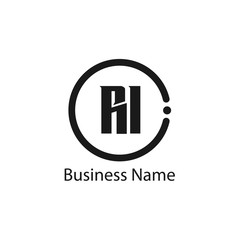 Initial Letter RI Logo Template Design