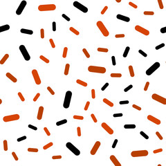 Dark Orange vector seamless template with repeated sticks.
