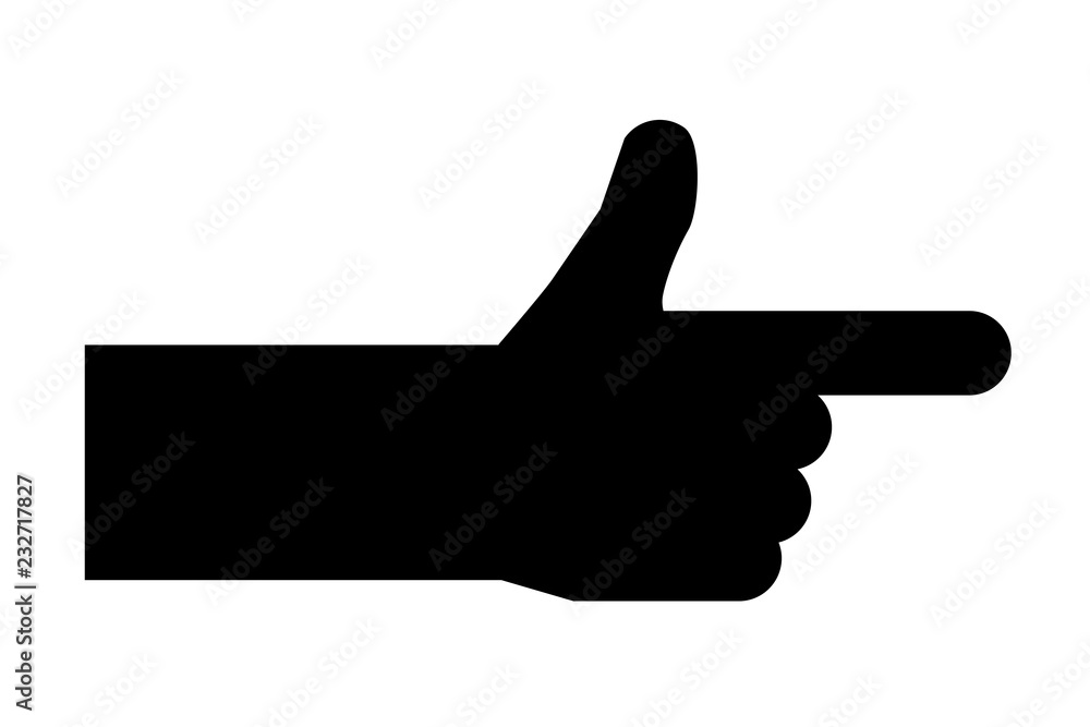 Poster hand pointer icon, finger pointing – stock vector