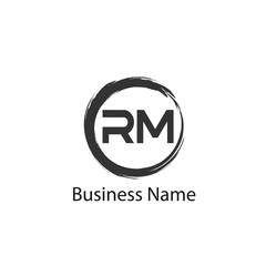 Initial Letter RM Logo Template Design
