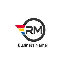 Initial Letter RM Logo Template Design