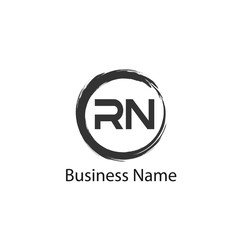 Initial Letter RN Logo Template Design
