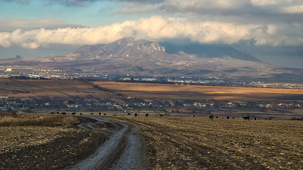 Sunset over the contry side