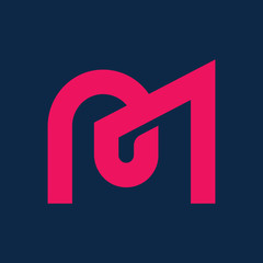 Letter M modern logo