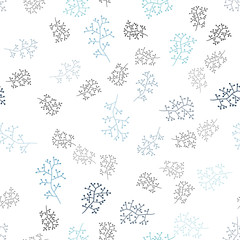 Dark BLUE vector seamless natural backdrop with branches.