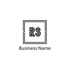 Initial Letter RS Logo Template Design