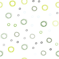 Light Green, Yellow vector seamless cover with spots.