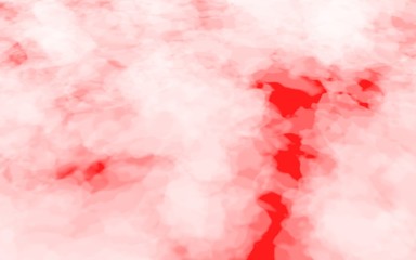Background of abstract white color smoke isolated on red color background. The wall of white fog. 3D illustration