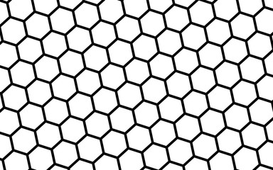 Black honeycomb on a white background. Isometric geometry. 3D illustration