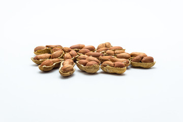 Peanuts in shell isolated on a white background.