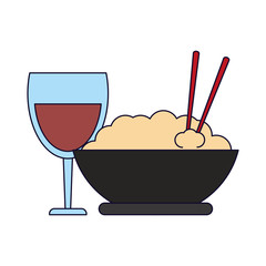 Rice bowl and wine cup