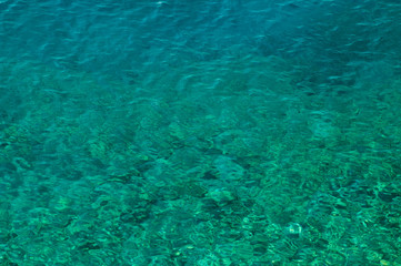 Fototapeta na wymiar Clear transparent water surface background. aqua texture