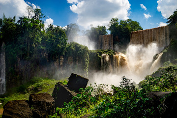 View of Iguazu Falls in Parque Nacional Iguazú in north eastern Argentina