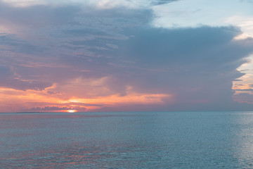 Naklejka na ściany i meble Holbox Beach Sunset View