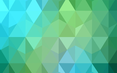 Fototapeta premium Light Blue, Green vector abstract polygonal background.