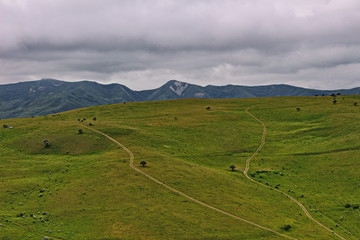 Fototapeta premium Mountain landscape from the northern region of Azerbaijan, Siazan.
