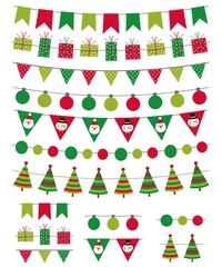 Christmas decoration vector set. Used pattern brushes included