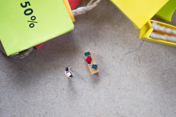 Women looking for shopping. Concept of business for planning promotion in mid year