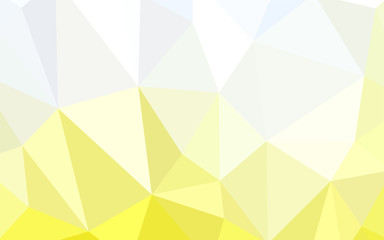 Light Yellow vector triangle mosaic cover.