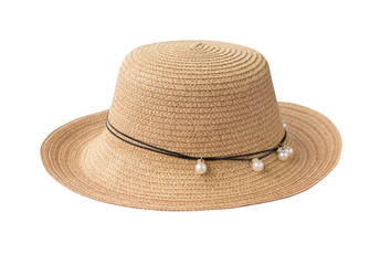 Fashion lady hat on white background