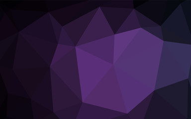 Dark Purple vector abstract polygonal pattern.