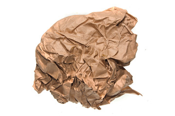 crumpled paper isolated on white background