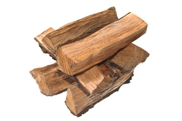 firewood isolated on white background