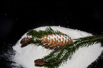 cone isolated on black background