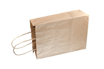 paper bag isolated on white background