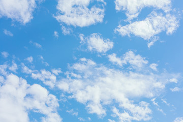 Beautiful blue sky background with white clouds