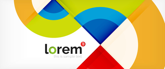 Circle abstract background, geometric modern design template