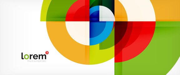 Obraz premium Circle abstract background, geometric modern design template