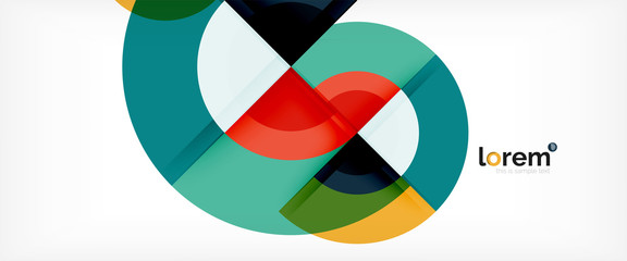 Obraz premium Circle abstract background, geometric modern design template
